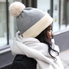 If you want instruction or tools to make pompoms, i've got links below. Soft Knit Pom Pom Beanie Hat In Grey Lisa Angel