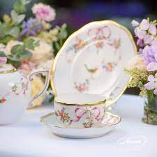 Dessert Plate Mediterranean Garden Herend Experts Tea Cups Fine China Tea Set Tea Set
