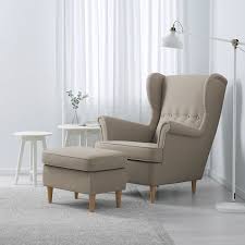 Strandmon Wing Chair Skiftebo Light Beige Ikea In 2020 Ikea Strandmon Wing Chair Living Room Chairs