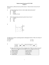 Home science form 1 notes; Exercise Form 1 Chapter 1 Volume Kilogram