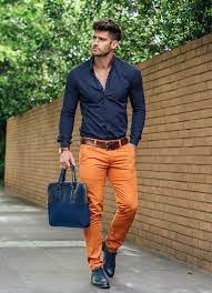 Azul Naranja Animate A Los Nuevos Colores Del Verano Yb Mens Fashion Casual Mens Outfits Mens Fashion