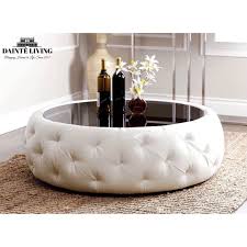 Glass top coffee table lift top coffee table. Luxe Tufted Coffee Table With Glass Top Furniture Home Living Furniture Tables Sets On Carousell