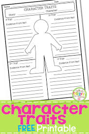 This Free Character Traits Worksheet Can Be Used With A Variety Of Charac Character Trait Worksheets Character Traits Graphic Organizer Teaching Reading Skills