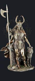 #norse mythology #mythology loki #loki #sigyn #logyn #at least you taught me how to love #but it keeps growing back like weeds. Loki Figur Germanischer Gott Mit Fenriswolf Germanische Gotter Fenriswolf Gottin