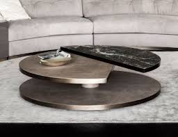 Centre tables tables & desks inlaid italian round top. Nella Vetrina Rugiano Moon Upholstered Leather With Marble Coffee Table Marble Coffee Table Coffee Table Luxury Coffee Table