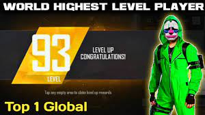 Free fire players might not have the same fame as that of pubg mobile players, but. Level Up 93 World Highest Level Player In Free Fire Battlegrounds Youtube
