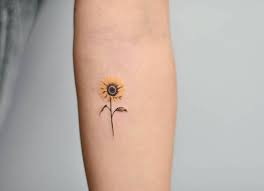 Sunflower Tattoo On The Inner Forearm Nature Tattoos Sunflower Tattoos Sunflower Tattoo Small