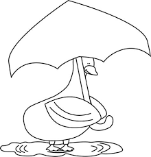 Black And White Umbrella Clipart Black And White Duck Under An Umbrella White Ducks Black And White Clip Art