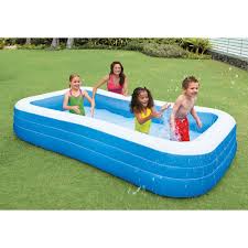 Intex Swim Center 72 In X 120 In Family Backyard Inflatable Swimming Pool 3 Pack 3 X 58484ep The Home Depot Family Inflatable Pool Inflatable Pool Portable Swimming Pools