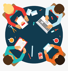 Meeting stock illustrations by johanh 9 / 996. Graphic With Table And Four People Sitting Around It Meeting Clipart Hd Png Download Kindpng