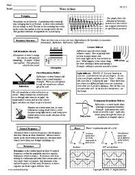 A wave traveling at 230 m/sec has a wavelength of 2.1 meters. Wave Action Worksheet For 10th Higher Ed Lesson Planet