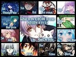 Calendar Birthmonth Eye Color Anime Zodiaque Anime Anime Mangas Mangas Drole