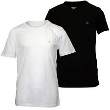 2 Pack Ck Logo Crew Neck Boys T Shirts Black White