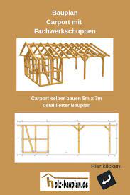 Detaillierter Bauplan Als Pdf Carport Zeichnung Technische Zeichnung Carport Carport Online Planen Carport Selber Bauen Carport Mit Schuppen Carport