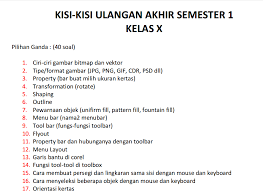 Gambar interaksi dua soal remidi uk 1 biologi kelas x sman 4 bangkalan. Kisi Kisi Uas 1 Kelas X 2014 2015 Prakarya Dan Kewirausahaan
