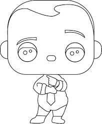 Nice Funko Pop Boss Baby Boss Baby Diaper And Tie Coloring Page Dibujos Funko Pop Colores