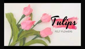 Bunga Tulip Dari Kain Flanel Felt Flowers Flowers Bunga Tulip
