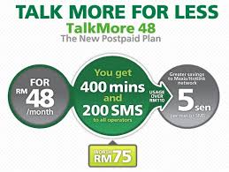 This offer shall apply to these participating maxis postpaid rate plans and hotlink postpaid plans: Maxis New Talkmore 48 Postpaid Plan Soyacincau Com