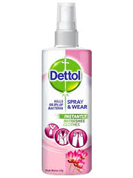 Dettol Spray And Wear Fabric Clothes Freshener Spray Waterlily Fragrance Pack Of 10 X 250 Ml Amazon Co Uk Health Personal Care