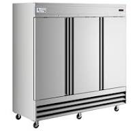SS-3F-HC 81 5/16" Stainless Steel Solid Door Reach-In ...