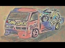 Gambar mobil pick up kijang dan foto suzuki carry l300 di modifikasi keren dan mewah. Simple Gambar Mobil Pick Up L300 Modifikasi Membawa Motor Road Race Dan Drag Bike Mod Bussid Youtube