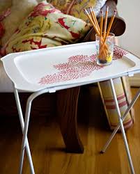 Diy Project Ashley S Floral Tray Table Vintage Tv Trays Tv Tray Makeover Tray Table