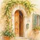 Beginners Watercolor Class- Italian doorway/Evening