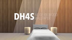 Dh4s Modern Wood Wallpaper Sims 4 Downloads Modern Wood Wood Wallpaper Modern Wallpaper