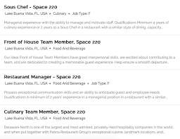 Find the best hiring manager resume examples to help you improve your own resume. Space 220 Restaurant Now Hiring For Key Front Of House Positions At Epcot Wdw News Today