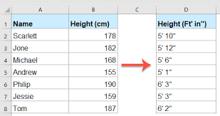 170 cm equals 5 feet and 6.9 inches. How To Convert Cm Or M To Feet And Inches In Excel