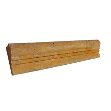 Classico tumbled travertine tile 6x6. Gold Travertine Chair Rail Ogee 2 Molding Natural Stone Moldings
