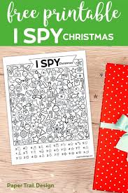 Free Printable I Spy Christmas Activity Paper Trail Design Christmas Classroom Christmas School School Christmas Party