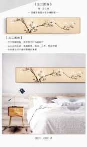 花记新中式现代禅意卧室床头装饰画壁画挂画客厅墙画国画艺术画 tmall com天猫 studio bed home decor decor