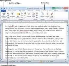 Spell Check In Word 2010 Tutorialspoint