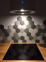 A Gray Mix Concrete Hexagon Tiles Kb2 115pcs Etsy Hexagon Tiles Decor Kitchen Wall Tiles