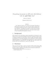 For further information, please refer to the 6th edition of the publication manual of the american psychological association (2010), or see a staff. Apa6 Pdf