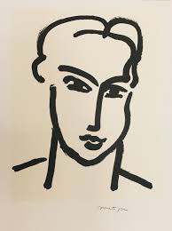 Vintage French Art Poster Henri Matisse 'grande Tete De Katia' 1994