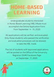 How many weeks ago was september 15th 2019? Apply For Home Based Learning Mode Until September 15 De La Salle University Dasmarinas