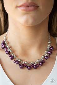 Duchess Royale Purple Purple Necklace Silver Ball Necklace Silver Bead Necklace