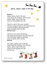 Santa Santa High In The Sky Christmas Song With Lyrics