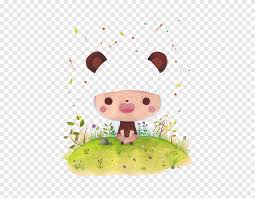 Gratis untuk komersial tidak perlu kredit bebas hak cipta. Beruang Kartun Menggambar Lukisan Cat Air Ilustrasi Menggambar Beruang Telinga Gadis Gadis Fashion Orang Orang Png Pngegg