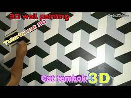 Lihat ide lainnya tentang dinding gambar, gambar, dinding. Tutorial Cat Dinding 3 Dimensi Simple 3d Wall Painting Cat Tembok 3d Unik Motif Balok Youtube