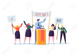 Election vector clipart and illustrations (72,933). Political Meeting With Candidate In Speech Election Campaign Royalty Free Cliparts Vectors And Stock Illustration Image 123178747