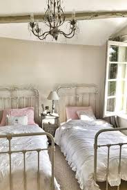 French Farmhouse Kids Bedroom With Twin Metal Panel Beds And Pink Accents By Vivi Et Margot French Country Bedrooms French Farmhouse Decor French Country Rug