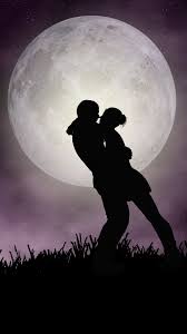 Romantic Full Moon Wallpaper Hd Romantic Wallpaper Silhouette Art Wallpaper