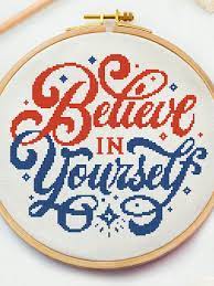 Maybe you would like to learn more about one of these? Believe In Yourself Inspirational Sign Cross Stitch Pattern Etsy In 2021 Cross Stitch Patterns Dragon Cross Stitch Cross Stitch Letters