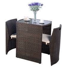 Shop Cushioned Outdoor Wicker Patio Set Garden Lawn Sofa Furniture Seat 3 Pcs Brown Psg 101 Outdoor Tables And Chairs Wicker Patio Set Buy Patio Furniture
