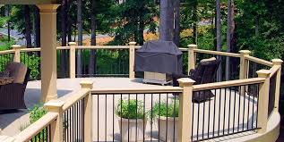 A wood porch railing cannot be installed directly onto the concrete porch. Deck Railing Ideas Landscaping Network