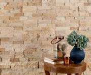 Ravenna Beige Splitface Travertine Ledger Panel