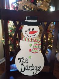 Painted Wooden Snowman Cutout Christmas Plaques Wood Snowman Christmas Crafts
